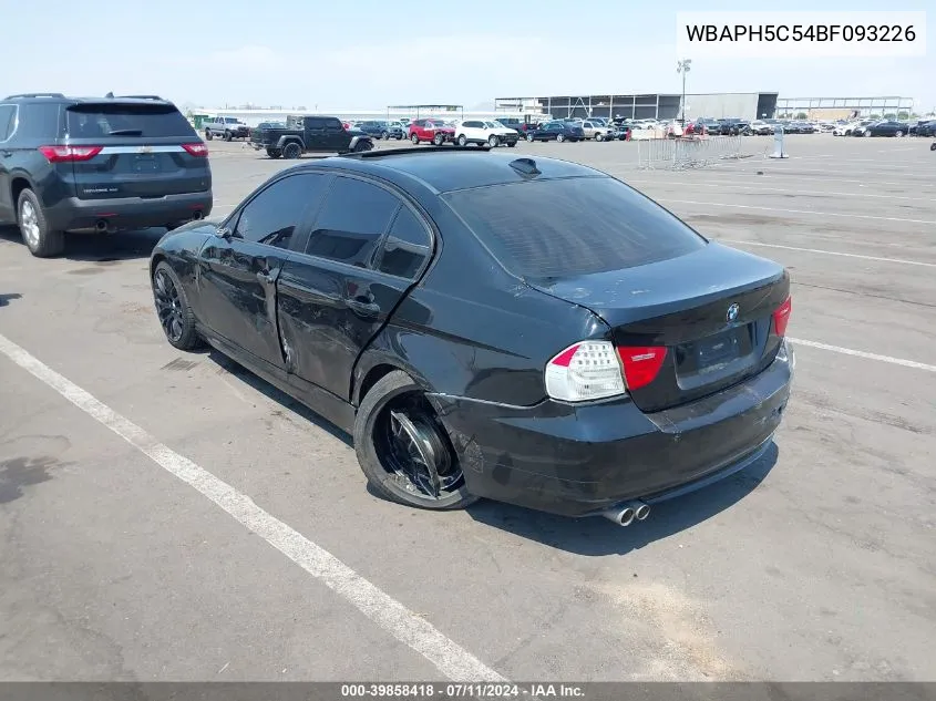 2011 BMW 328I VIN: WBAPH5C54BF093226 Lot: 39858418