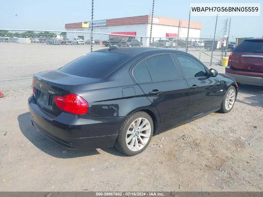 2011 BMW 328I VIN: WBAPH7G56BNN05559 Lot: 39867602