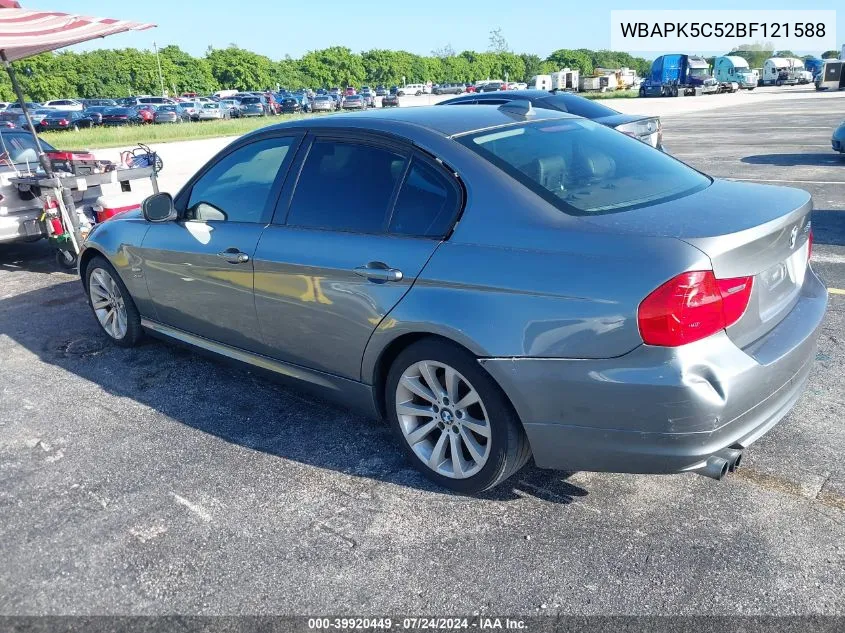 2011 BMW 328I xDrive VIN: WBAPK5C52BF121588 Lot: 39920449