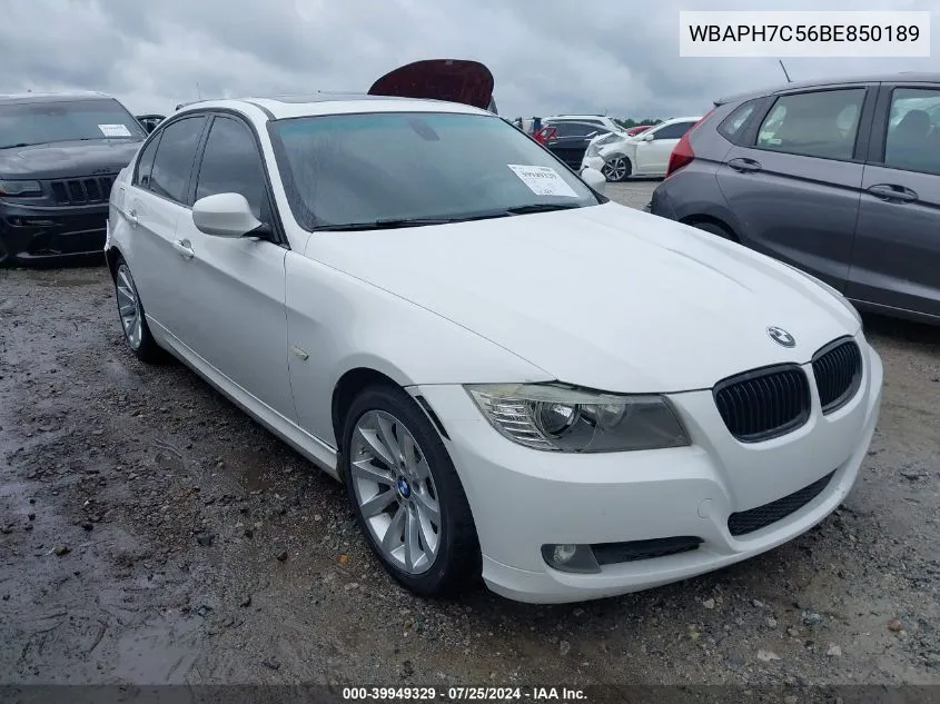 2011 BMW 328I VIN: WBAPH7C56BE850189 Lot: 39949329