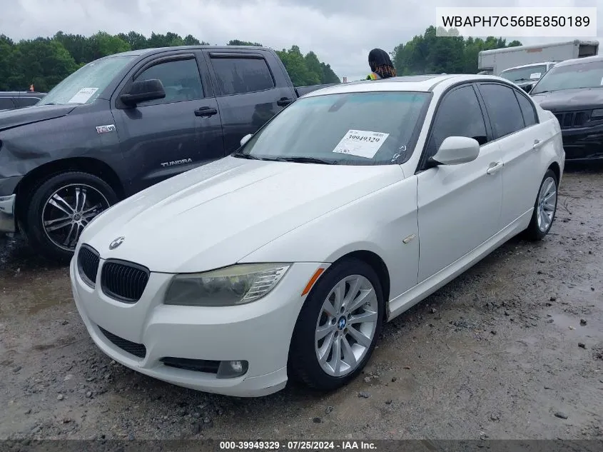 2011 BMW 328I VIN: WBAPH7C56BE850189 Lot: 39949329