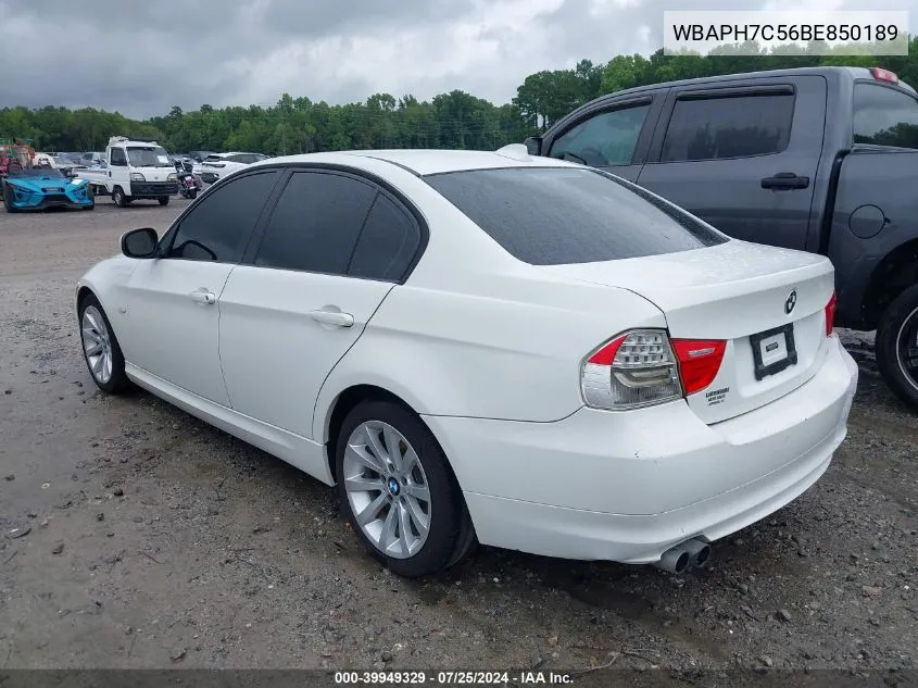 2011 BMW 328I VIN: WBAPH7C56BE850189 Lot: 39949329