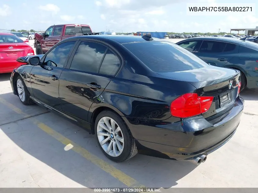 2011 BMW 328I VIN: WBAPH7C55BA802271 Lot: 39961673