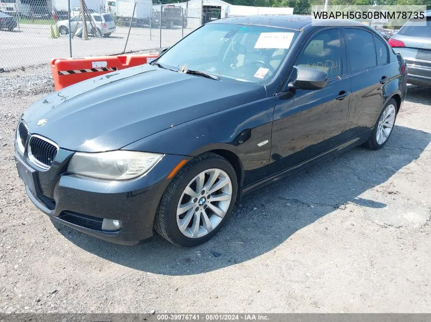 2011 BMW 328I VIN: WBAPH5G50BNM78735 Lot: 39976741