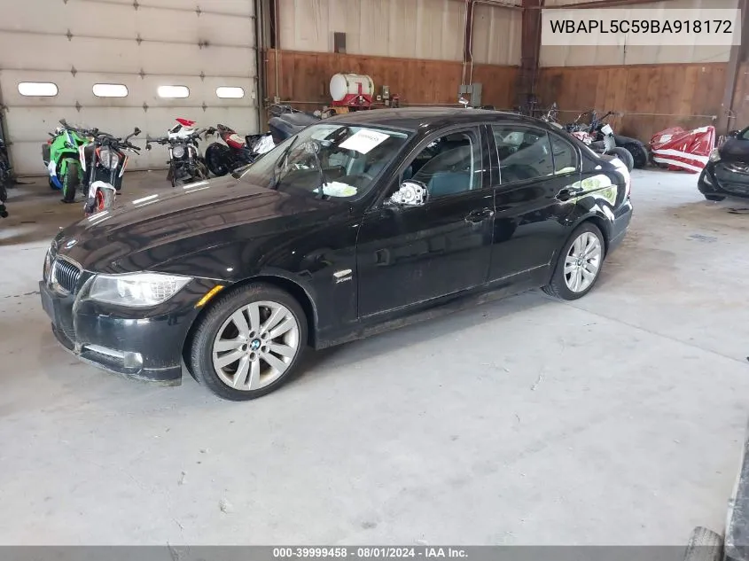 2011 BMW 335I xDrive VIN: WBAPL5C59BA918172 Lot: 39999458