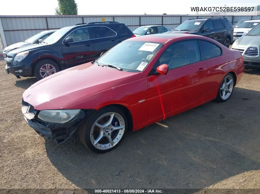 WBAKG7C52BE598597 2011 BMW 335I