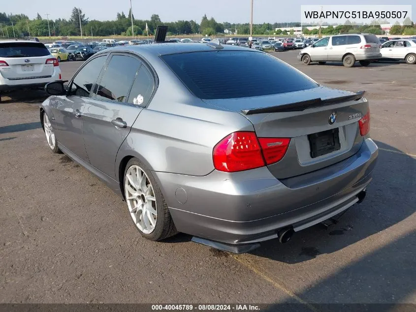 WBAPN7C51BA950507 2011 BMW 335D