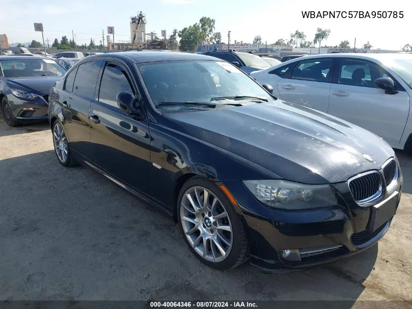 2011 BMW 335D VIN: WBAPN7C57BA950785 Lot: 40064346