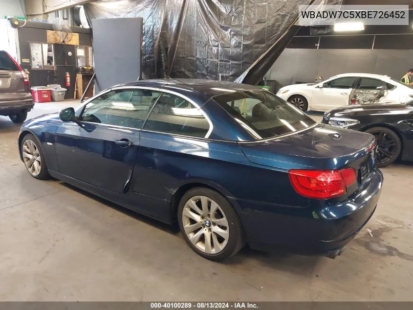 WBADW7C5XBE726452 2011 BMW 328I