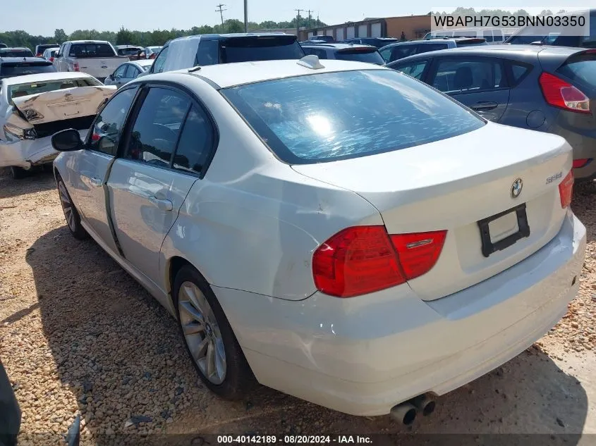 2011 BMW 328I VIN: WBAPH7G53BNN03350 Lot: 40142189