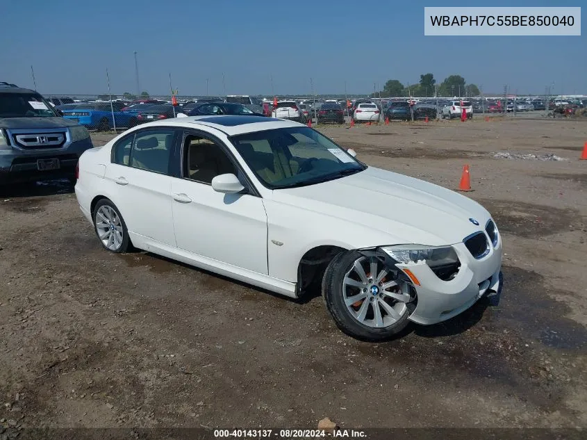 2011 BMW 328I VIN: WBAPH7C55BE850040 Lot: 40143137