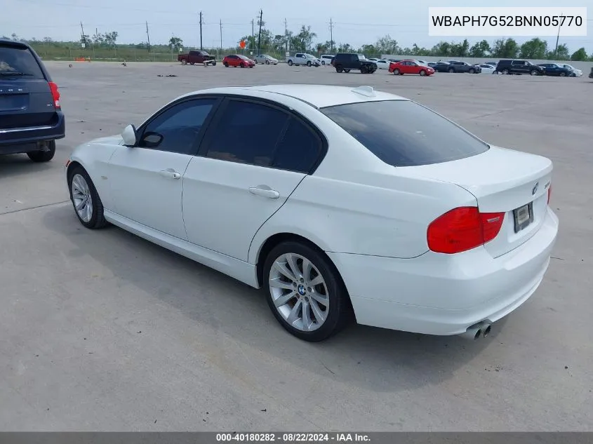 2011 BMW 328I VIN: WBAPH7G52BNN05770 Lot: 40180282