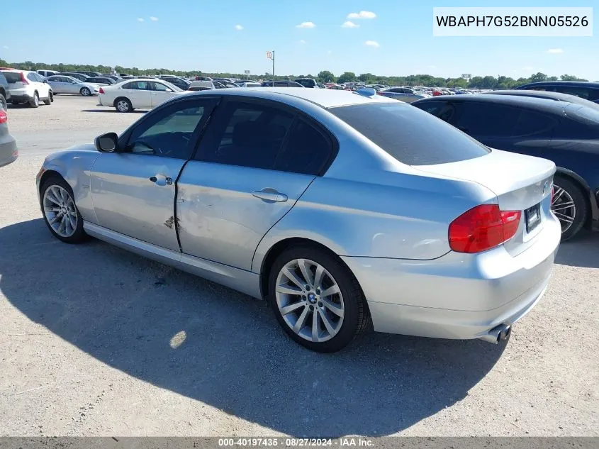 2011 BMW 328I VIN: WBAPH7G52BNN05526 Lot: 40197435