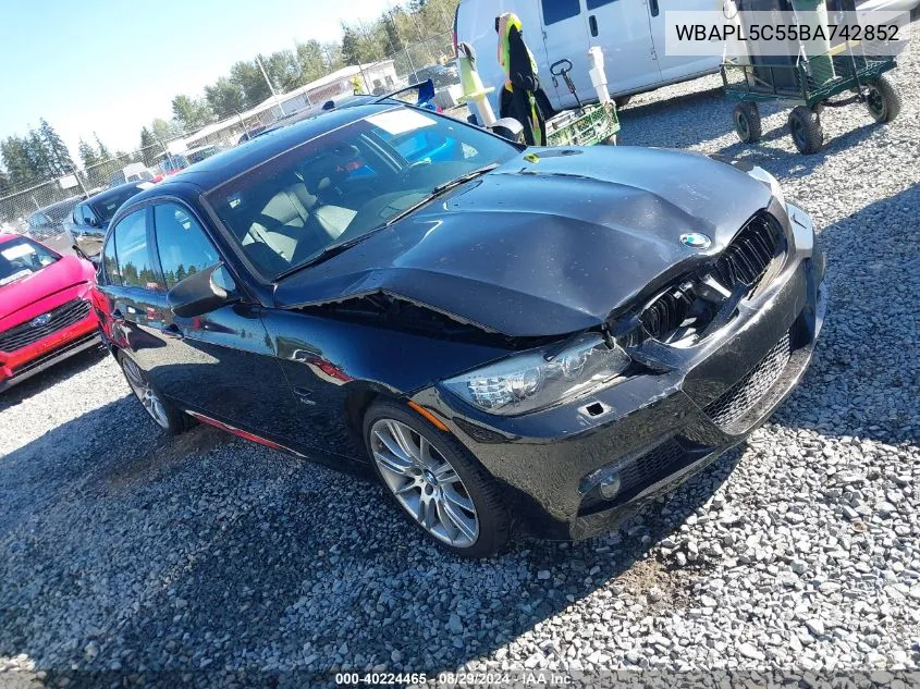 2011 BMW 335I xDrive VIN: WBAPL5C55BA742852 Lot: 40224465