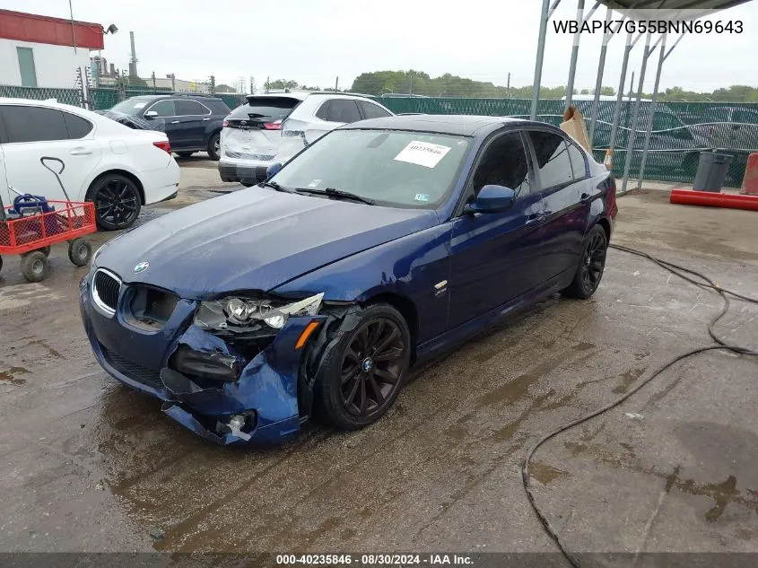 2011 BMW 328I xDrive VIN: WBAPK7G55BNN69643 Lot: 40235846