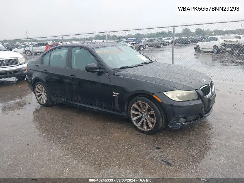 2011 BMW 328I xDrive VIN: WBAPK5G57BNN29293 Lot: 40245339