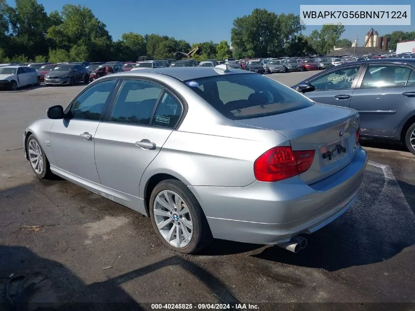 2011 BMW 328I xDrive VIN: WBAPK7G56BNN71224 Lot: 40245825