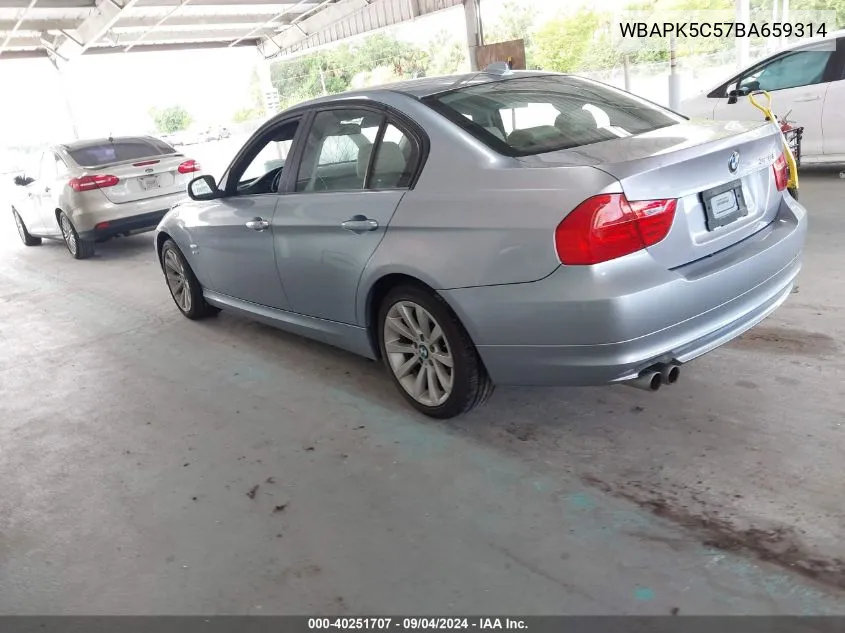 2011 BMW 328 Xi Sulev VIN: WBAPK5C57BA659314 Lot: 40251707