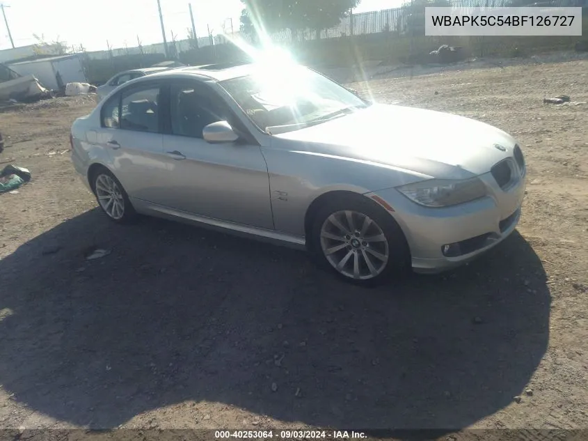 2011 BMW 328I xDrive VIN: WBAPK5C54BF126727 Lot: 40253064