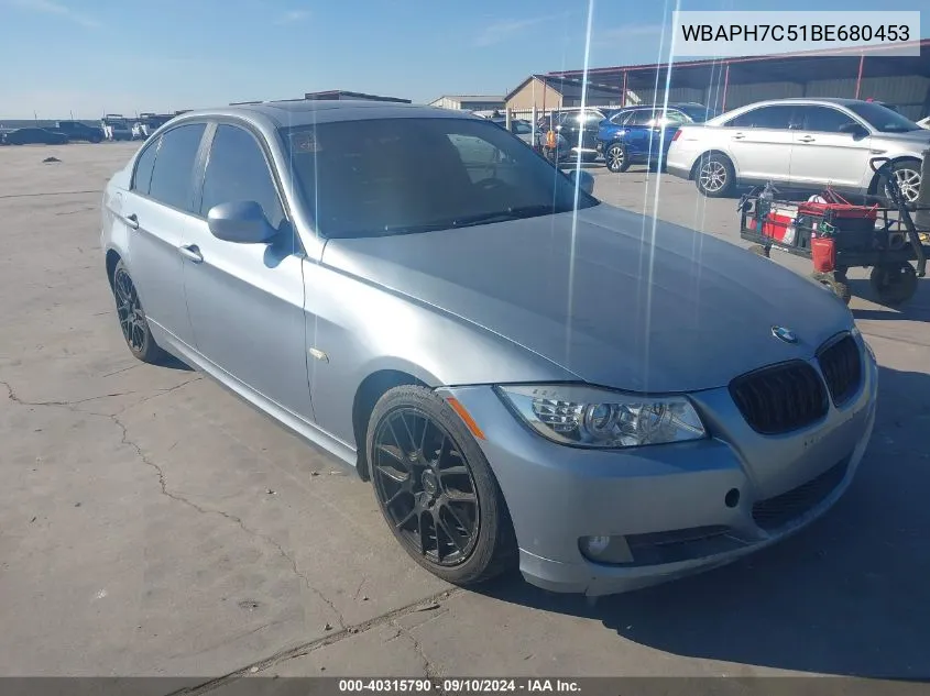 2011 BMW 328I I VIN: WBAPH7C51BE680453 Lot: 40315790