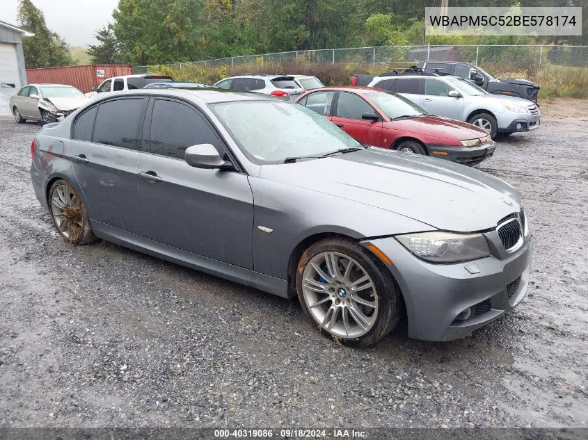 2011 BMW 335I I VIN: WBAPM5C52BE578174 Lot: 40319086