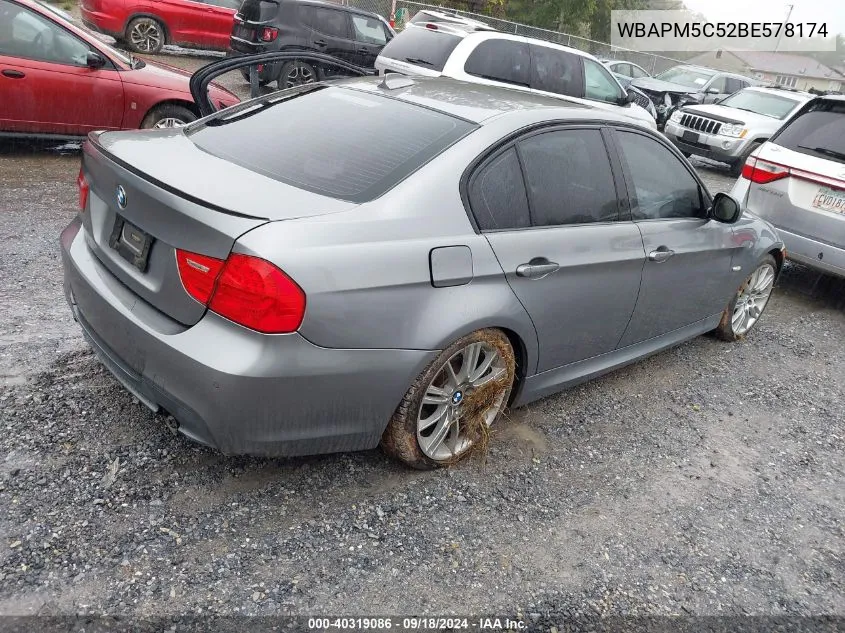 2011 BMW 335I I VIN: WBAPM5C52BE578174 Lot: 40319086