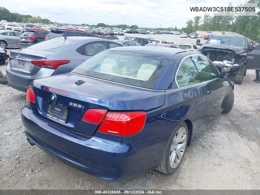 2011 BMW 328I VIN: WBADW3C51BE537505 Lot: 40328685