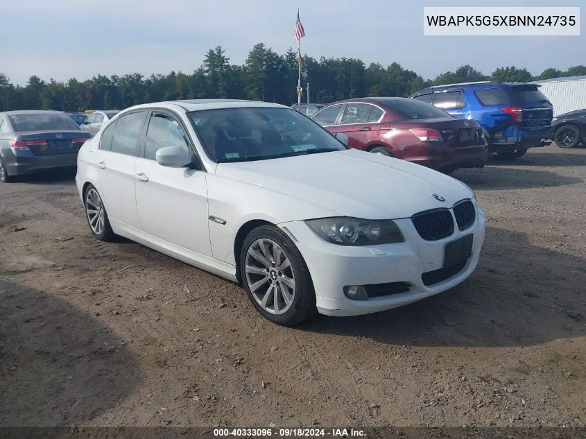 2011 BMW 328I Xi Sulev VIN: WBAPK5G5XBNN24735 Lot: 40333096