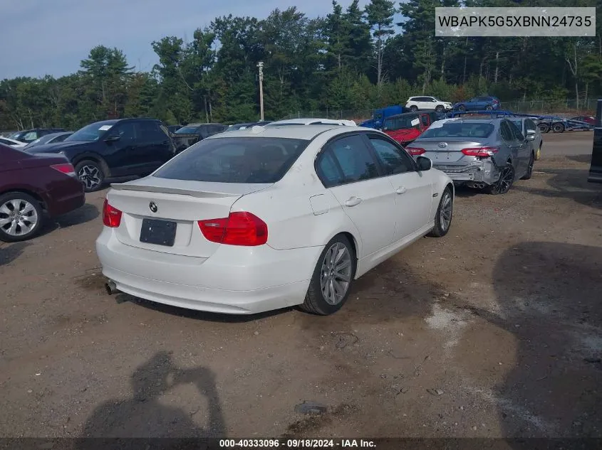 2011 BMW 328I Xi Sulev VIN: WBAPK5G5XBNN24735 Lot: 40333096