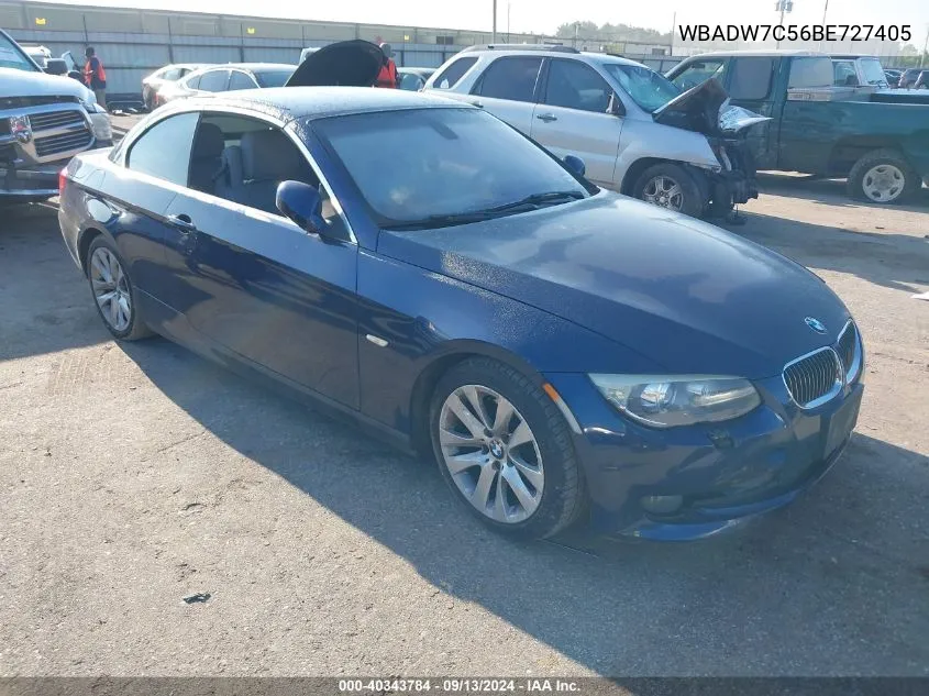 2011 BMW 328I I Sulev VIN: WBADW7C56BE727405 Lot: 40343784