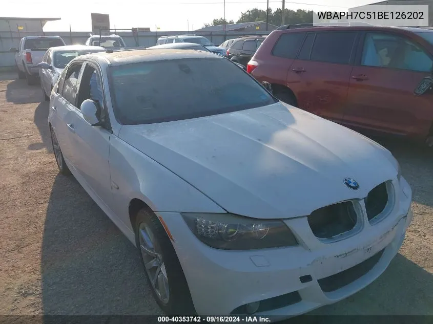 2011 BMW 328I VIN: WBAPH7C51BE126202 Lot: 40353742