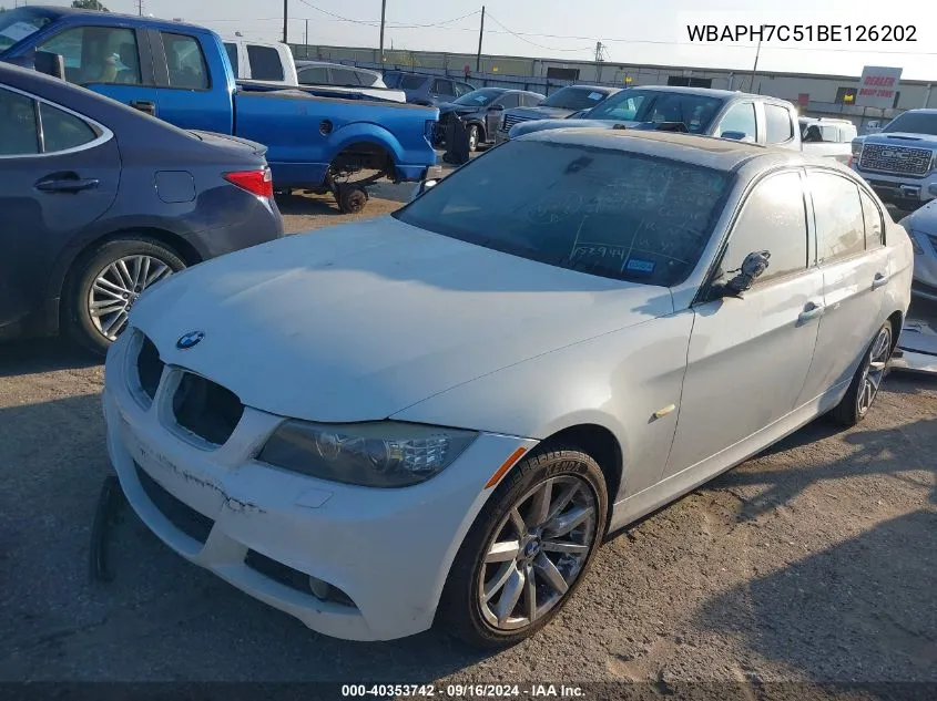 2011 BMW 328I VIN: WBAPH7C51BE126202 Lot: 40353742