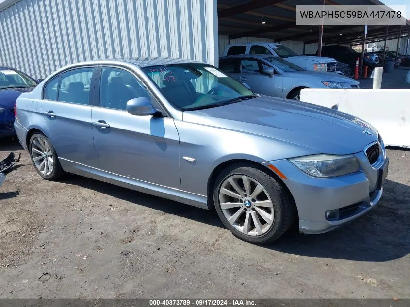 2011 BMW 328I VIN: WBAPH5C59BA447478 Lot: 40373789