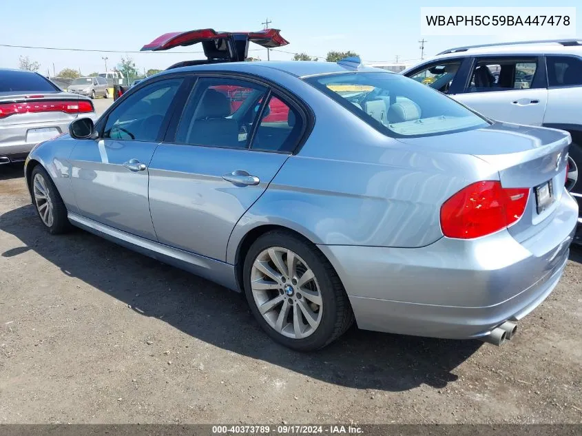 2011 BMW 328I VIN: WBAPH5C59BA447478 Lot: 40373789