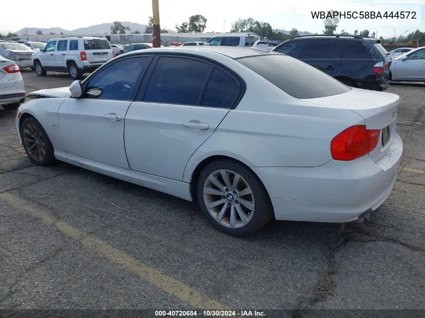 2011 BMW 328I VIN: WBAPH5C58BA444572 Lot: 40720684