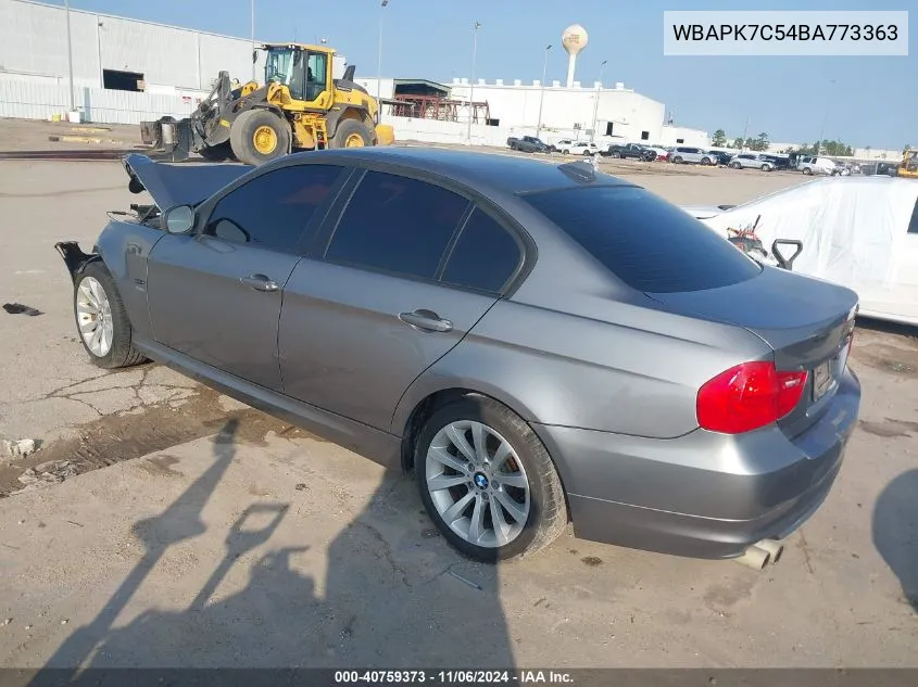 2011 BMW 328I xDrive VIN: WBAPK7C54BA773363 Lot: 40759373