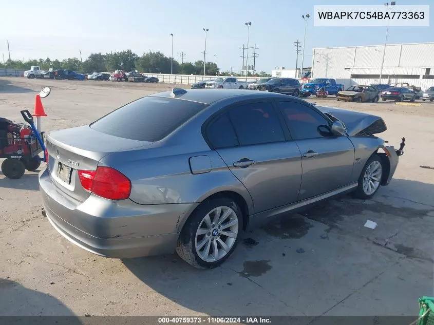 2011 BMW 328I xDrive VIN: WBAPK7C54BA773363 Lot: 40759373