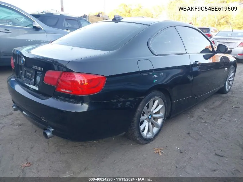 2011 BMW 335I xDrive VIN: WBAKF9C54BE619609 Lot: 40824293