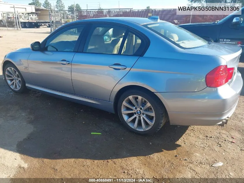 2011 BMW 328I xDrive VIN: WBAPK5G50BNN31306 Lot: 40858491