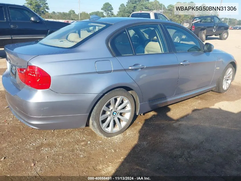 2011 BMW 328I xDrive VIN: WBAPK5G50BNN31306 Lot: 40858491