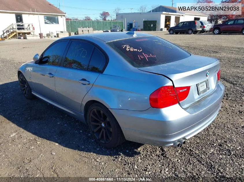 2011 BMW 328I xDrive VIN: WBAPK5G52BNN29038 Lot: 40861660