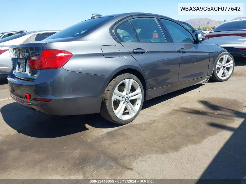 2012 BMW 335I VIN: WBA3A9C5XCF077642 Lot: 39416955