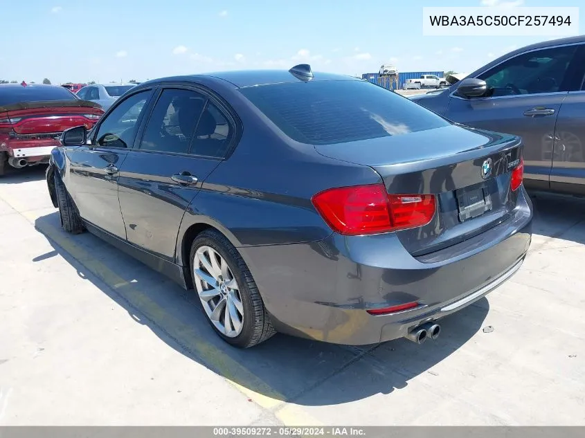 2012 BMW 328I VIN: WBA3A5C50CF257494 Lot: 39509272