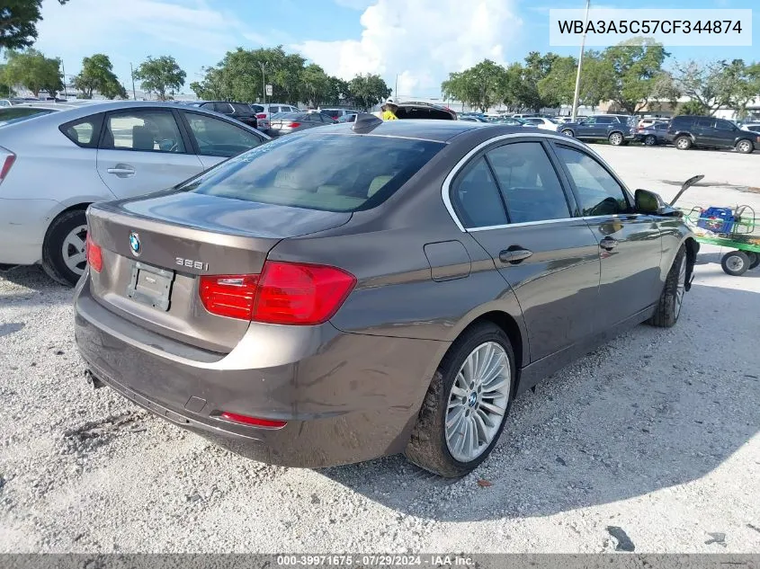 2012 BMW 328I VIN: WBA3A5C57CF344874 Lot: 39971675