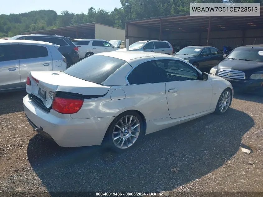 WBADW7C51CE728513 2012 BMW 328I