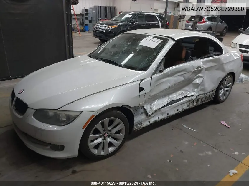 2012 BMW 328I VIN: WBADW7C52CE729380 Lot: 40115629