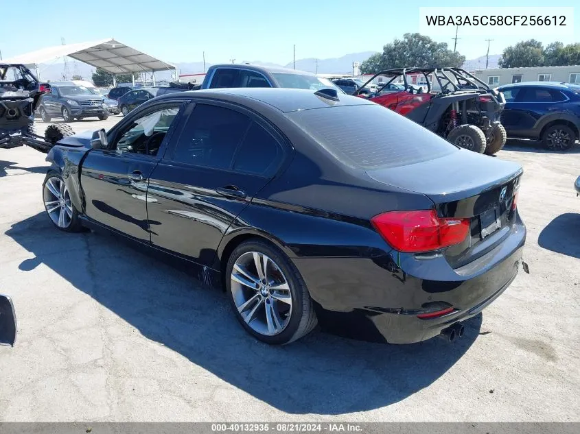 2012 BMW 328 I VIN: WBA3A5C58CF256612 Lot: 40132935