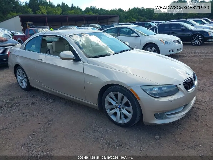 2012 BMW 328I VIN: WBADW3C5XCE821930 Lot: 40142915