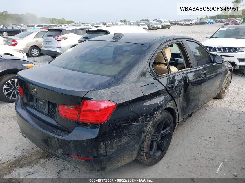 2012 BMW 328I VIN: WBA3A5C59CF346951 Lot: 40172557