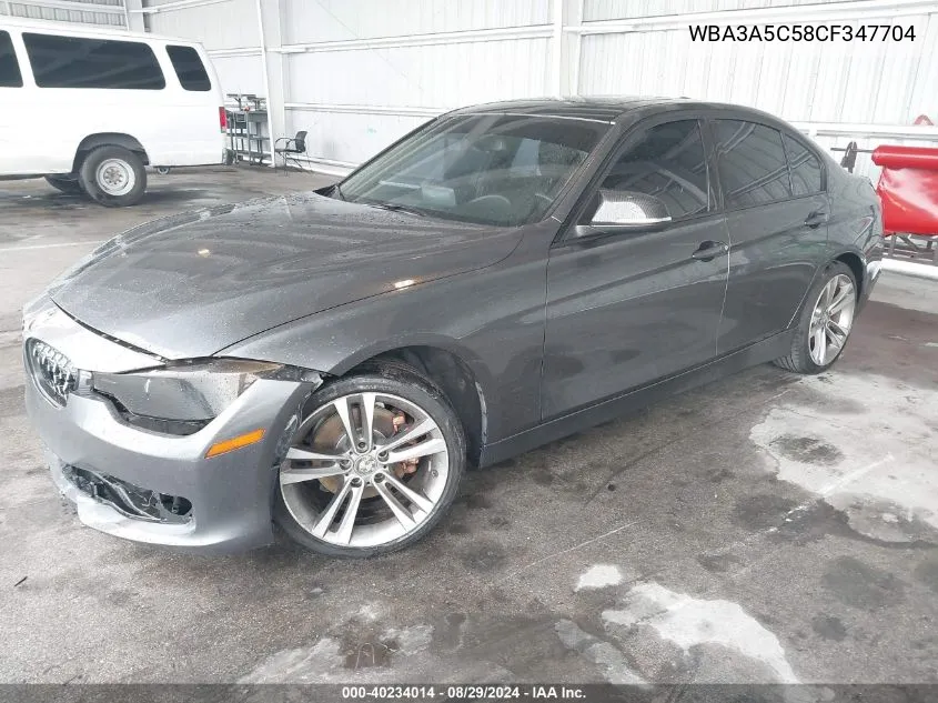 2012 BMW 328I VIN: WBA3A5C58CF347704 Lot: 40234014